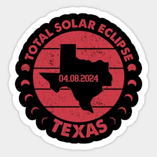 Texas Solar Eclipse 2024 Sticker